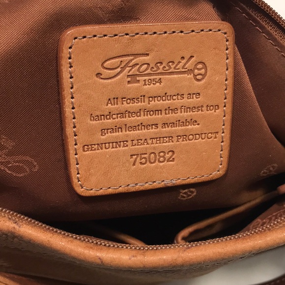 Fossil Satchel Leather Bag Brown/ Tan - Picture 8 of 8